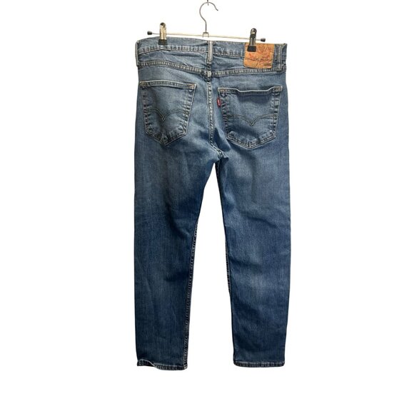 Levis Mens 501 Original Fit Straight Leg Jeans W32 L30 Mid Blue Denim - Picture 2 of 6